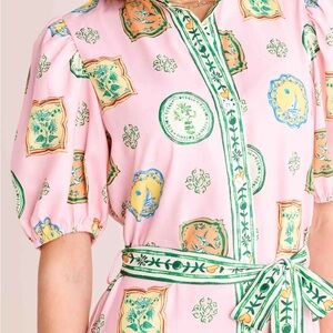 Pink and Green Patterned Dress